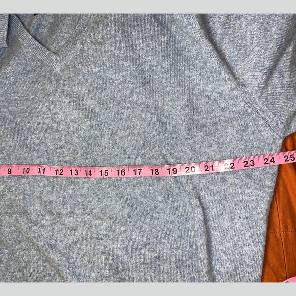 Jos. A. Bank Blue 100% Cashmere Blend V-Neck Pullover Sweater Men’s Size XL - Picture 5 of 7